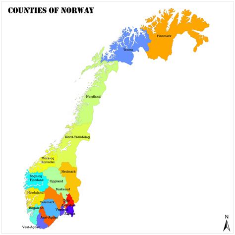 county map of norway